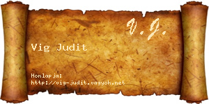 Vig Judit névjegykártya